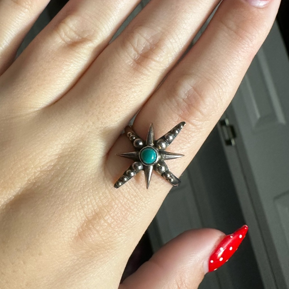 Star turquoise ring